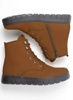 Volle voeten|Laarzen|Wolky New Wave cognac nubuck