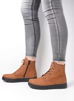 Volle voeten|Laarzen|Wolky New Wave cognac nubuck