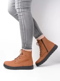 Volle voeten|Laarzen|Wolky New Wave cognac nubuck