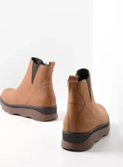 Enkellaarsjes|Wolky Nigata cognac nubuck