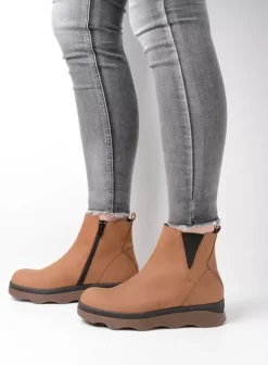 Enkellaarsjes|Wolky Nigata cognac nubuck