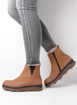 Enkellaarsjes|Wolky Nigata cognac nubuck