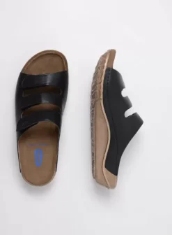 Volle voeten|Slippers|Wolky Nomad zwart geolied leer