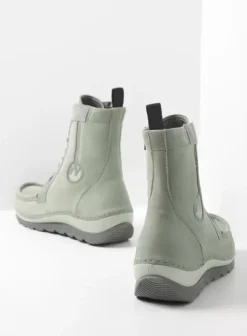 Laarzen|Veterschoenen|Wolky Ocean grijsgroen nubuck
