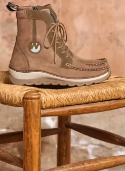 Laarzen|Veterschoenen|Wolky Ocean donker taupe nubuck