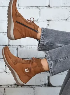 Laarzen|Veterschoenen|Wolky Ocean cognac nubuck