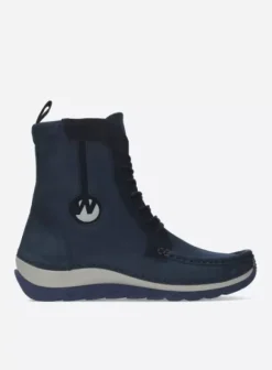 Laarzen|Veterschoenen|Wolky Ocean denim nubuck