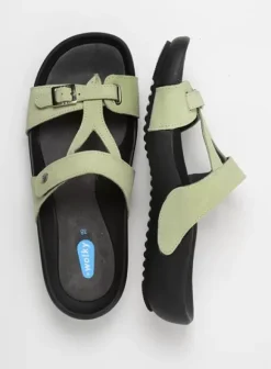 Slippers|Wolky O'Connor lichtgroen nubuck
