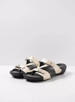 Slippers|Voorjaar/zomer|Wolky O'Connor goud leer