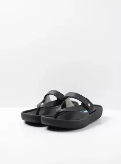 Slippers|Voorjaar/zomer|Wolky Peace zwart leer
