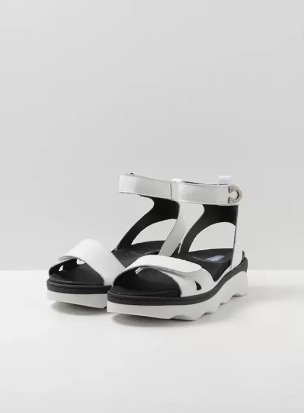 Sandalen|Wolky Plata wit leer