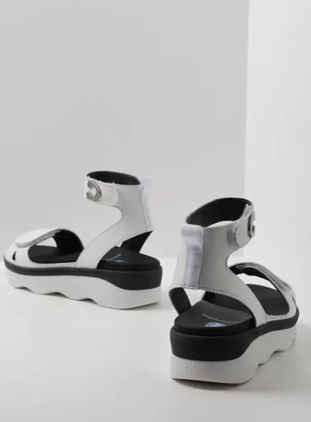 Sandalen|Wolky Plata wit leer