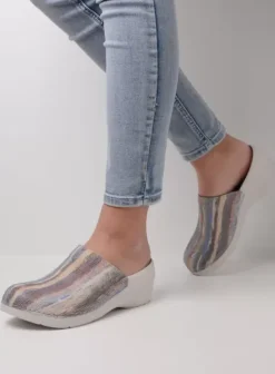 Klompen|Wolky PRO-Clog multi wit suede
