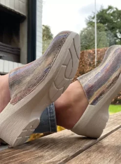 Klompen|Wolky PRO-Clog multi wit suede