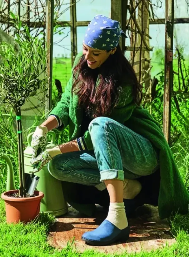 Klompen|Voorjaar/zomer|Wolky PRO-Clog blauw nubuck