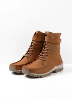 Laarzen|Veterschoenen|Wolky Reach cognac nubuck