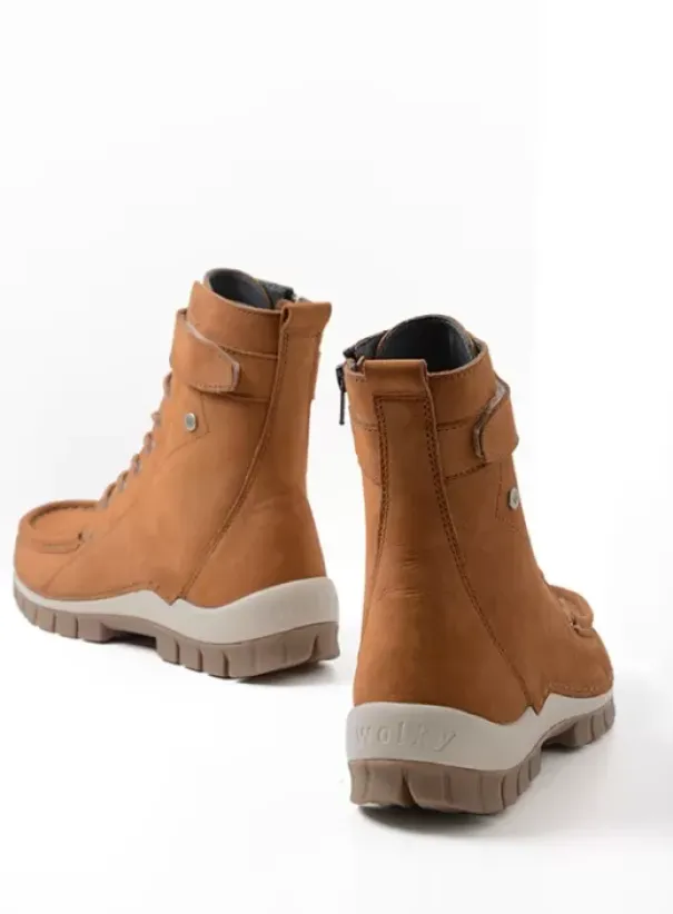 Laarzen|Veterschoenen|Wolky Reach cognac nubuck