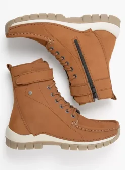 Laarzen|Veterschoenen|Wolky Reach cognac nubuck