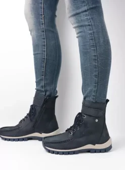 Laarzen|Veterschoenen|Wolky Reach blauw nubuck