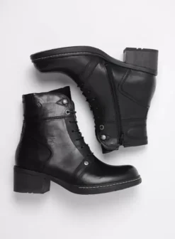 Biker boots|Laarzen|Wolky Red Deer zwart leer