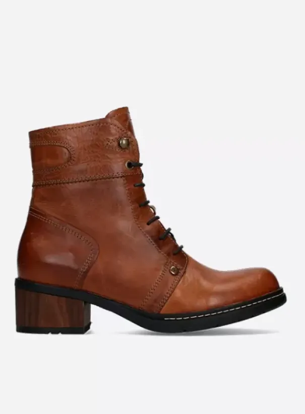 Biker boots|Laarzen|Wolky Red Deer CW cognac leer