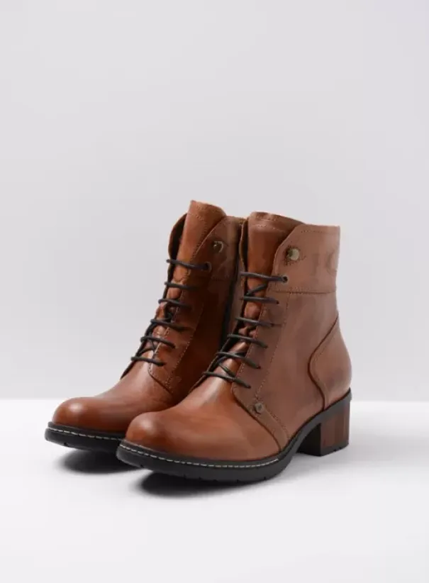 Biker boots|Laarzen|Wolky Red Deer CW cognac leer
