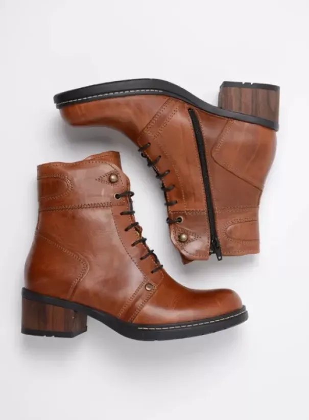 Biker boots|Laarzen|Wolky Red Deer CW cognac leer