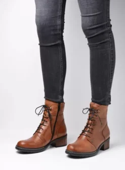 Biker boots|Laarzen|Wolky Red Deer CW cognac leer
