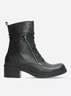 Biker boots|Laarzen|Wolky Rimbley zwart leer