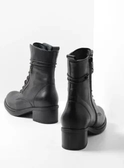 Biker boots|Laarzen|Wolky Rimbley zwart leer