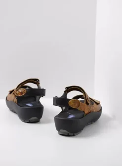 Sandalen|Wolky Rio oker snake print leer