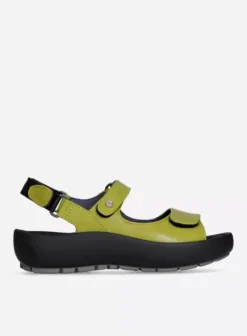 Sandalen|Wolky Rio olijfgroen leer