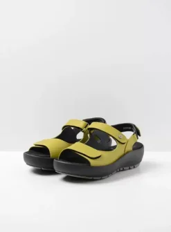 Sandalen|Wolky Rio olijfgroen leer