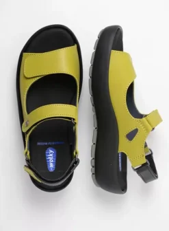 Sandalen|Wolky Rio olijfgroen leer