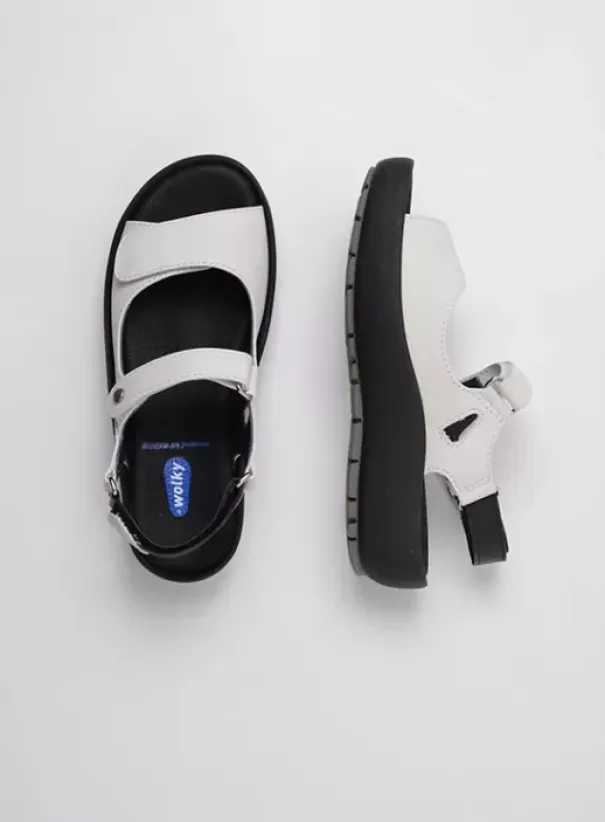 Sandalen|Wolky Rio wit leer