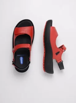 Sandalen|Wolky Rio rood leer