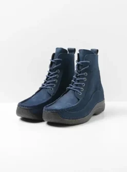 Veterschoenen|Wolky Roll Boot blauw nubuck