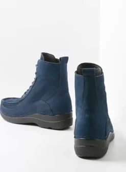 Veterschoenen|Wolky Roll Boot blauw nubuck