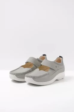 Bandschoenen|Wolky Roll Combi licht grijs nubuck