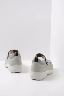 Bandschoenen|Wolky Roll Combi licht grijs nubuck