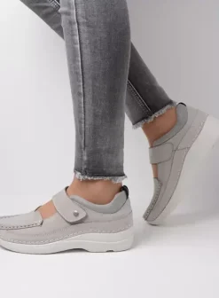 Bandschoenen|Wolky Roll Combi licht grijs nubuck