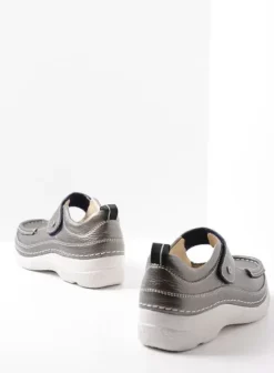 Bandschoenen|Voorjaar/zomer|Wolky Roll Combi antraciet leer