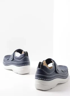 Bandschoenen|Voorjaar/zomer|Wolky Roll Combi blauw leer