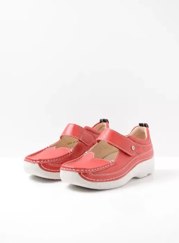 Bandschoenen|Voorjaar/zomer|Wolky Roll Combi rood leer