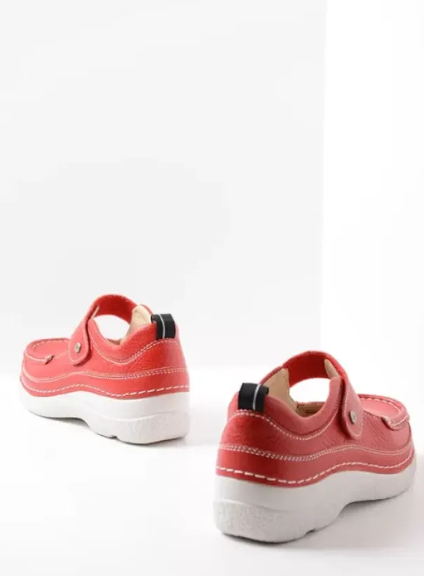 Bandschoenen|Voorjaar/zomer|Wolky Roll Combi rood leer