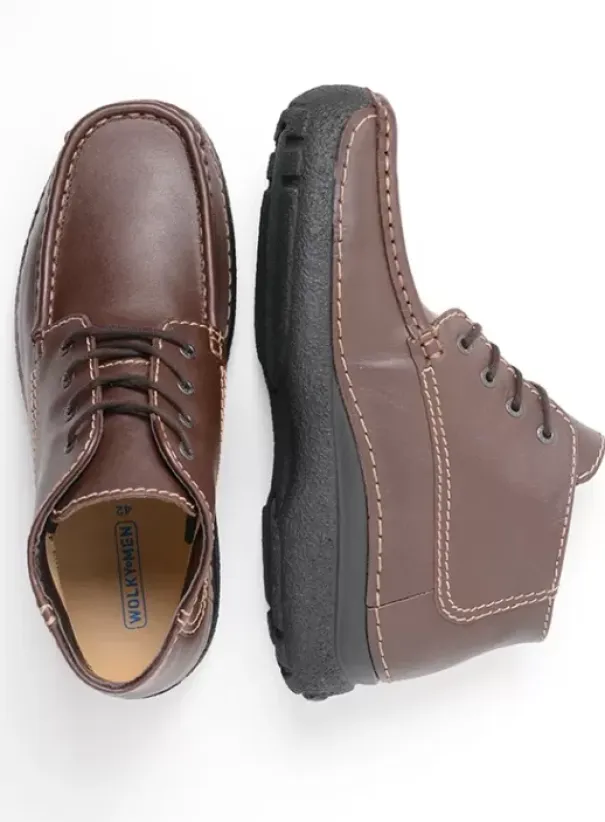 Comfortschoenen|Veterschoenen|Wolky Roll Moc Men bruin leer