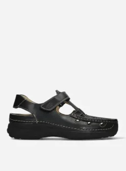 Sandalen voor heren|Comfortschoenen|Wolky Roll Sandal Men zwart leer