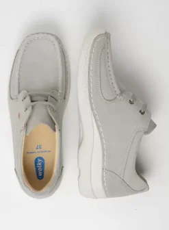 Veterschoenen|Wolky Roll Shoe lichtgrijs nubuck