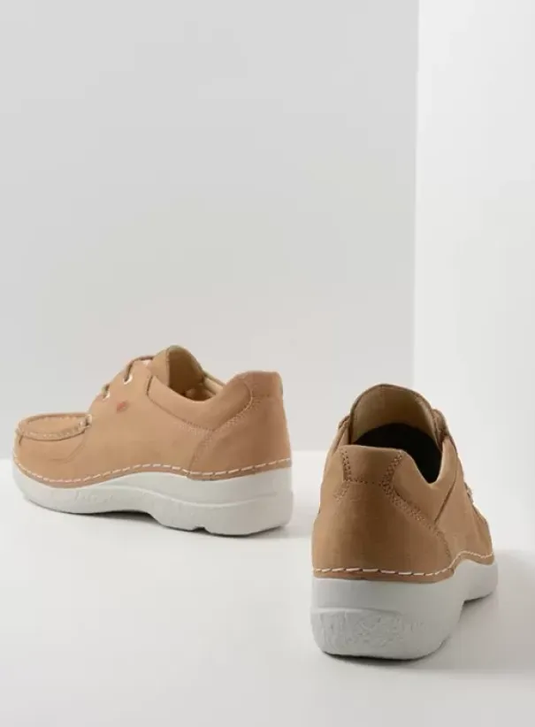 Veterschoenen|Wolky Roll Shoe beige nubuck