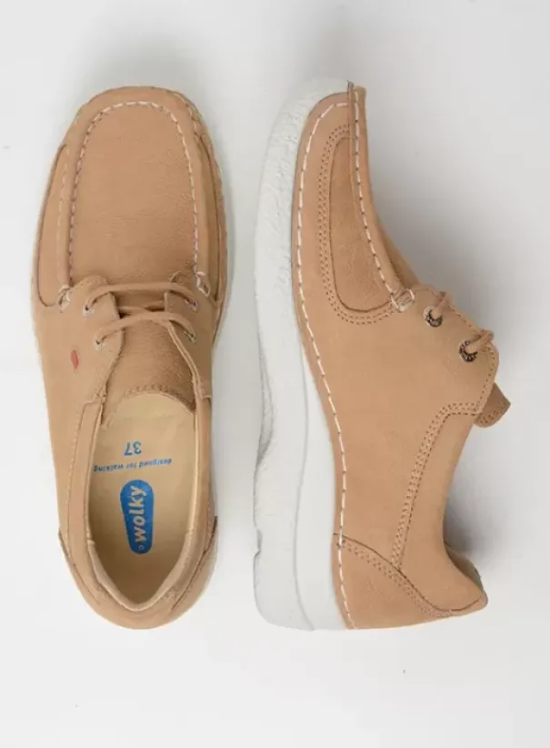 Veterschoenen|Wolky Roll Shoe beige nubuck